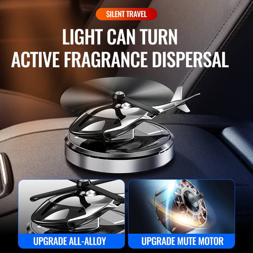 🚁Turn Sunlight Into Motion — Solar Helicopter Car Aroma Diffuser