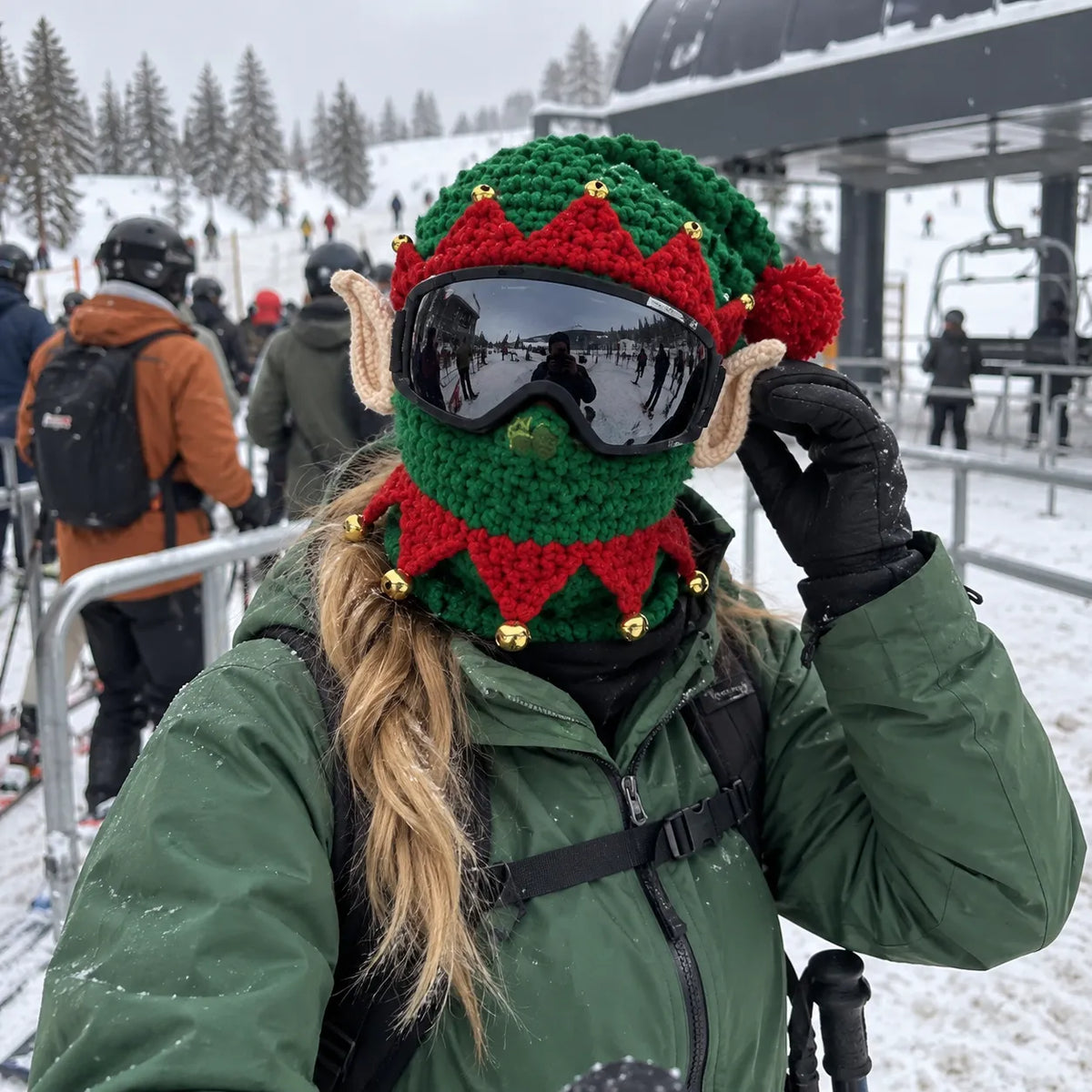 🎅🏂 3D Christmas Knit Ski Mask | Warm Full-Face Cover in 3 Festive Styles for Ski Trips, Parties & Winter Adventures ❄️