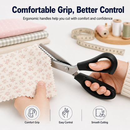 💥 LAST DAY 49% OFF✂️Stainless Steel Zig Zag Pinking Shears