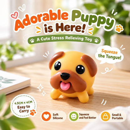 🐶 Funny Tongue-Popping Pug Toy – Squeeze & Smile Mini Fidget Gift