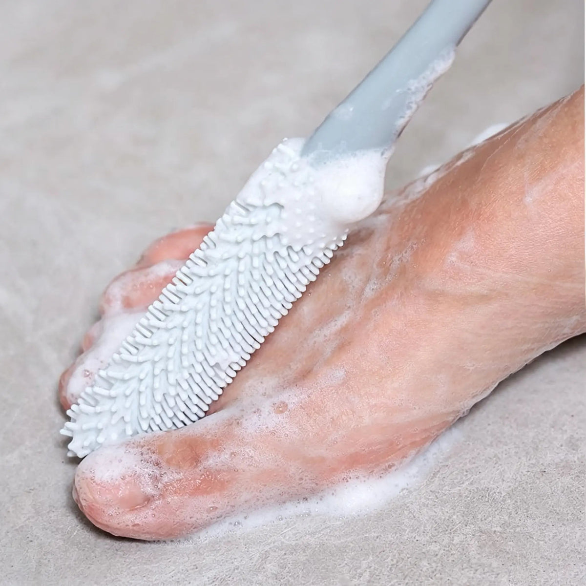🦶🚿 Long-Handle Silicone Foot Cleaning Brush Set ✨ Easy-Reach Toe & Heel Care | 2 PCS