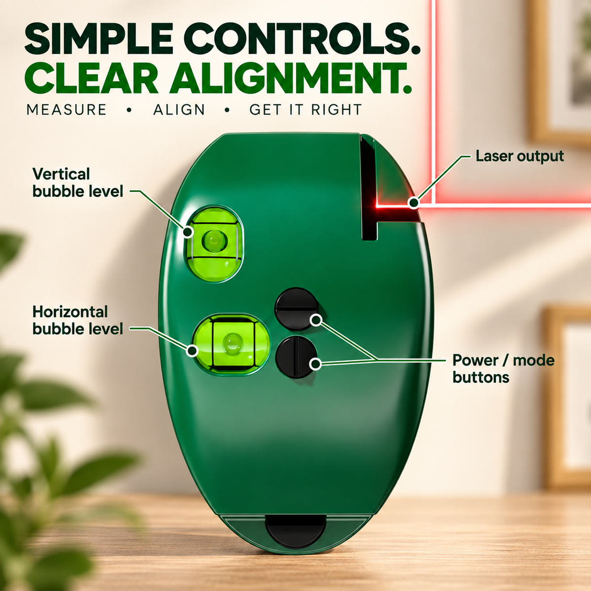 📐90 Degree Electronic Red Light Scale Red Light Level Green Light Level Self