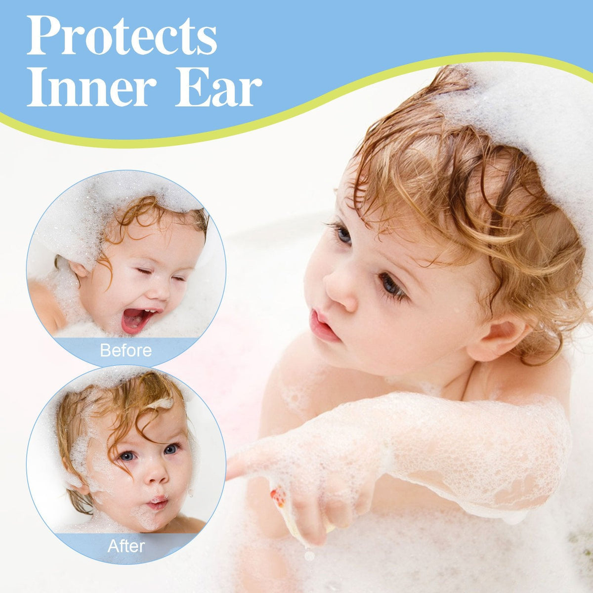Waterproof Ear Cover Patches – Make Bath & Swim Time Easier