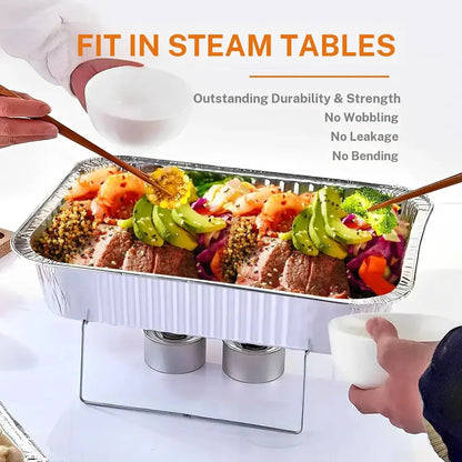 🍽️Aluminum Foil Pans 9x13 Disposable – Half Size Aluminum Foil Heavy Duty deep Steam Table Pan