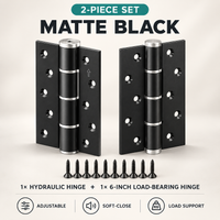 2-Piece Hinge Set – Matte Black