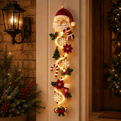 ⏳ Last Day 49% OFF – 🎄MerryCascade™ Glowing Christmas Door Hanger | 6 Festive Lighted Designs with Warm Glow, Dimensional Details & Space-Saving Vertical Décor ✨