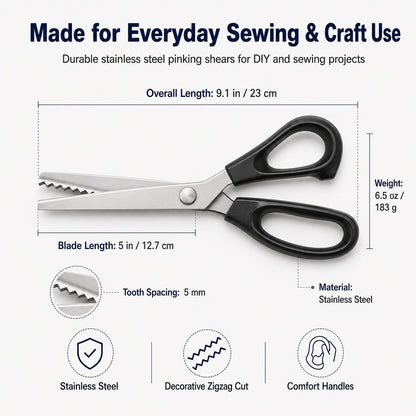 💥 LAST DAY 49% OFF✂️Stainless Steel Zig Zag Pinking Shears