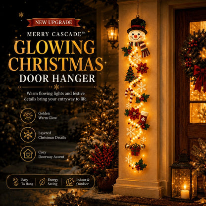 Light-Up Christmas Door Hanger – Warm Holiday Glow for Your Entryway
