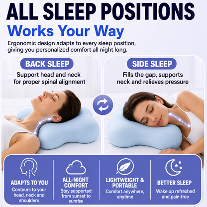 💤Cloud-shaped neck support slow rebound memory foam pillow
