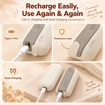 🔥 2-in-1 Magnetic Rechargeable Hand Warmers – Dual Pocket Warmer Set