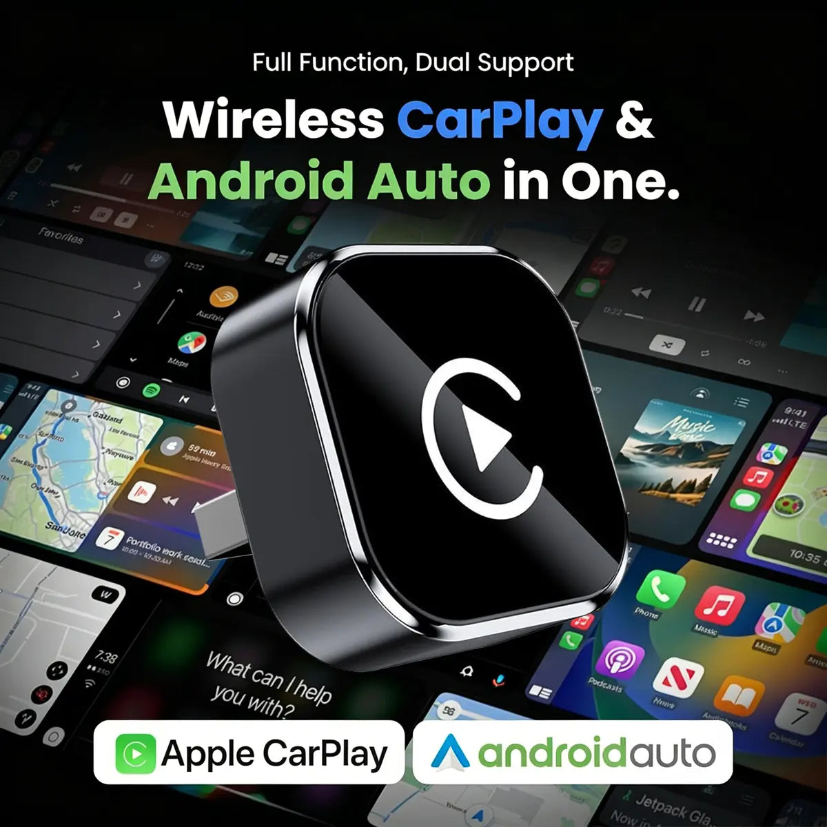 2026 New Wireless CarPlay Adapter - iPhone & Android Compatible with Quick connection