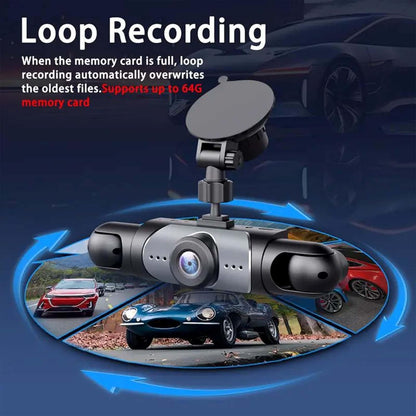 🚗 4-Channel Dash Cam – Multi-View Car Camera with Night Vision & G-Sensor