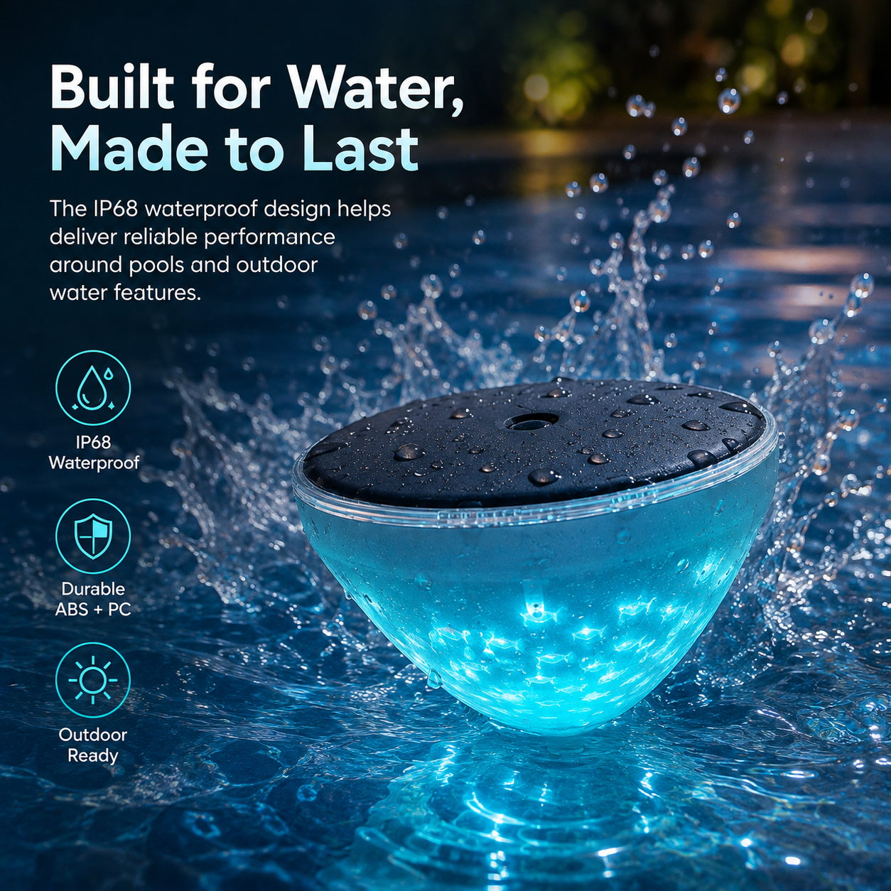 ☀️Solar Floating Pool Light with Fish Projection