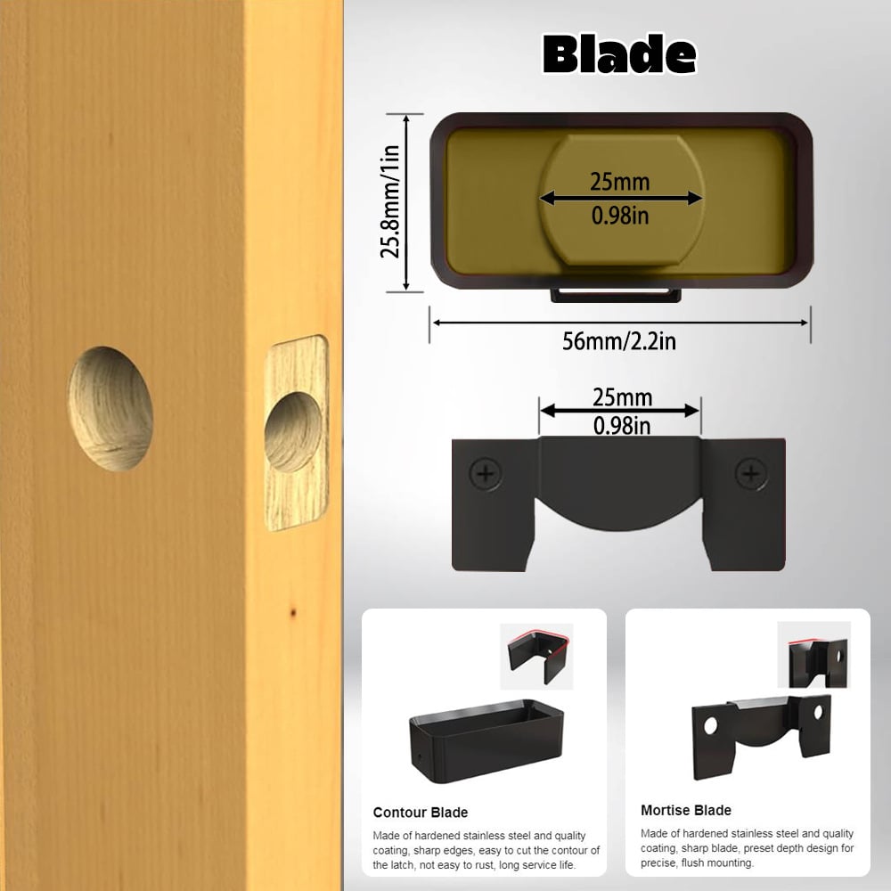 🚪Professional Door Latch Installation Template Jig, Door Lock Mounting Guide Tool