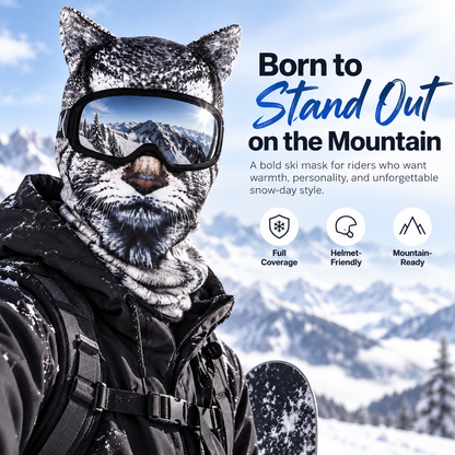❄️Animal-Print Ski Balaclava – Goggle & Helmet Friendly, 4 Styles