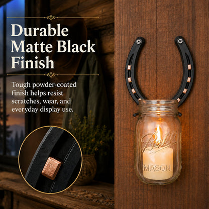 🌻Handmade Horseshoe Mason Jar Holder Collection