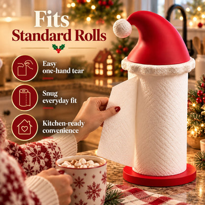 🎅 Santa Hat Paper Towel Holder – Cute Christmas Kitchen Decor 🎄