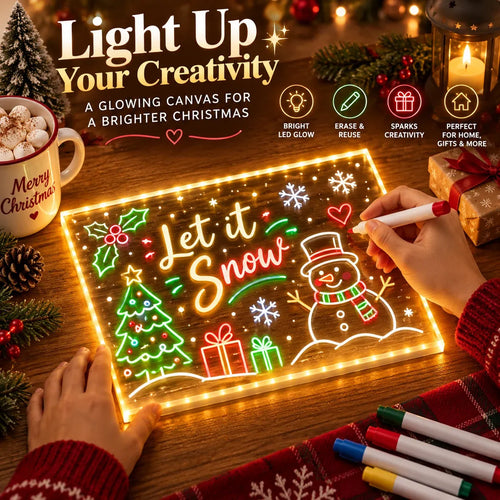 ✨ Reusable Acrylic LED Message Board – Write, Glow & Create