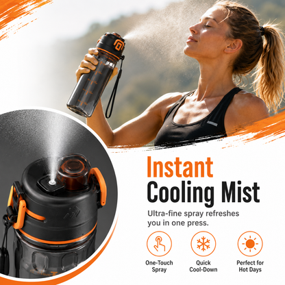 2-in-1 Misting Water Bottle – Stay Cool & Hydrated On the Go