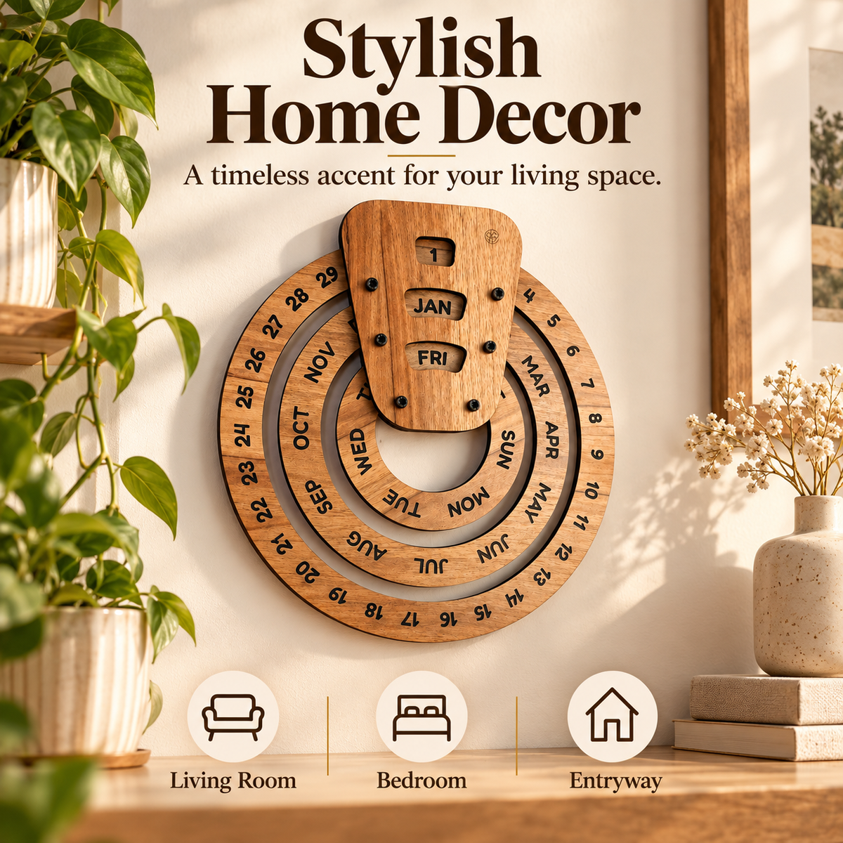 📅Perpetual calendar, wooden perpetual calendar