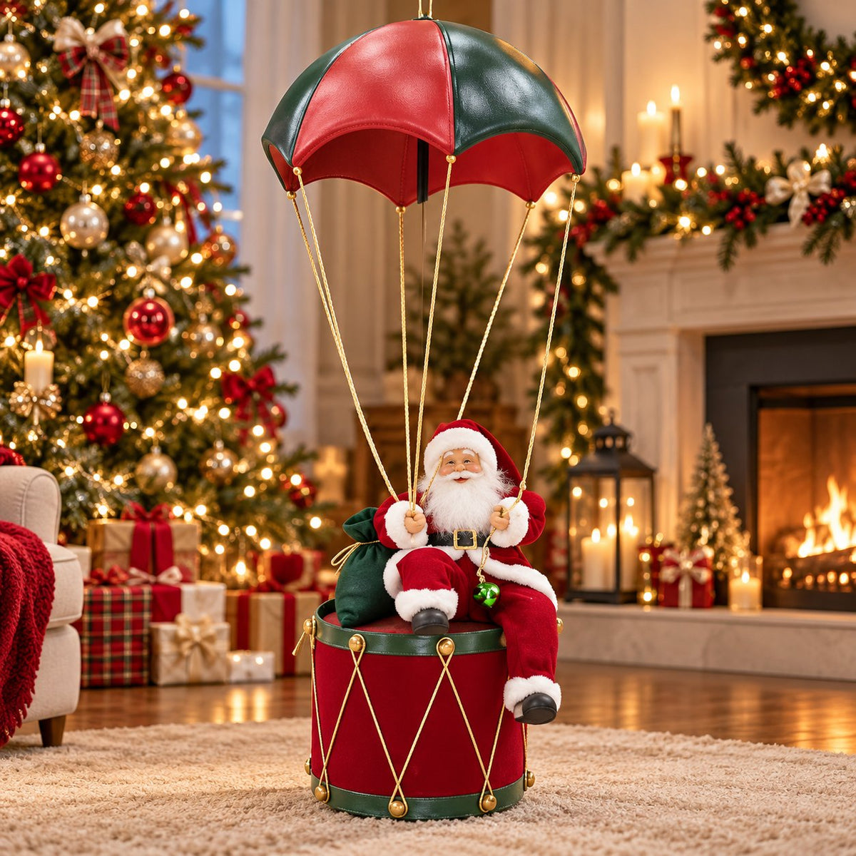 🔥The Floating Santa Experience – Cordless Glow & Musical Magic