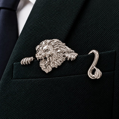 🐊✨ Luxury Sculpted Animal Brooch – Premium Statement Piece for Suits & Blazers