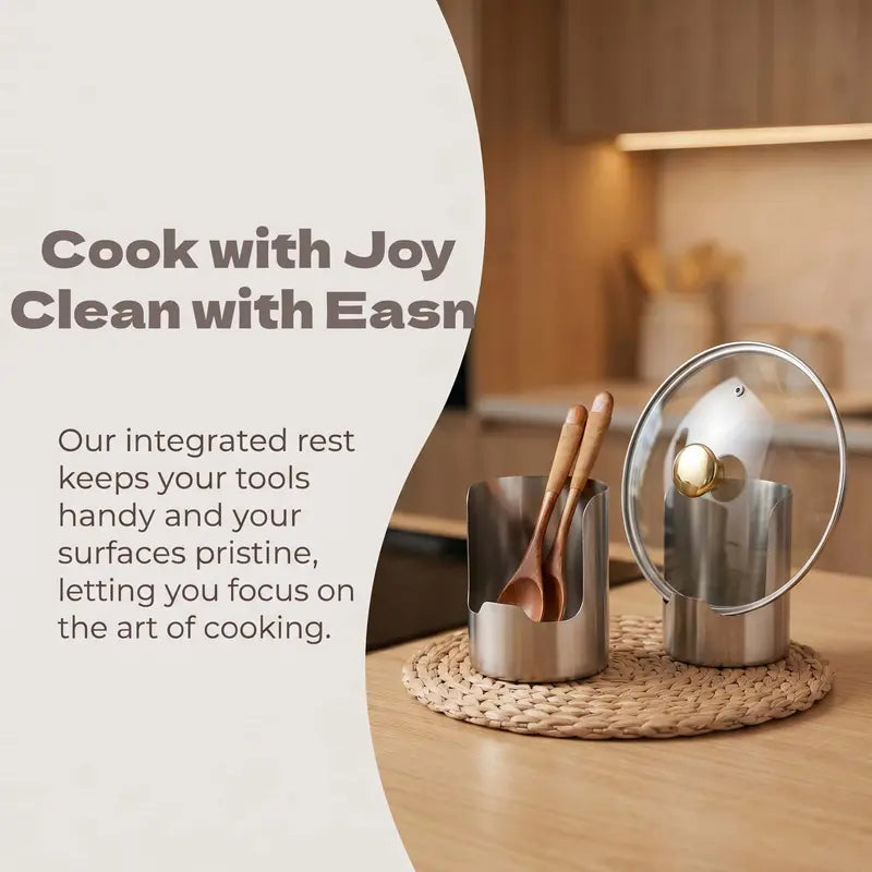 Thickened Stainless Steel Utensil Organizer, Rust Resistant Easy to Clean