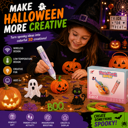 🎃Wireless 3D Drawing Pen-Turning Halloween Ideas Into Something You Can Hold