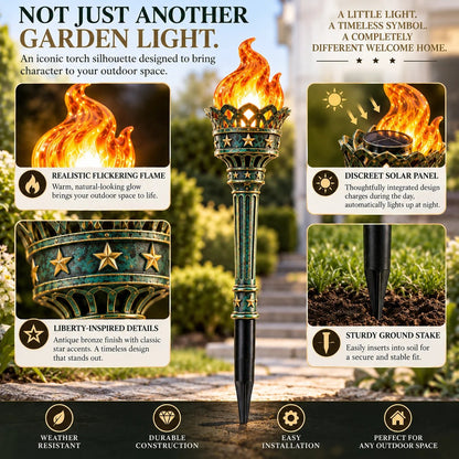 🔥45% OFF🔥Solar Flickering Torch Pathway Lights