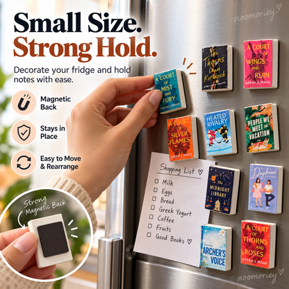 📚 Tiny Library Mini Book Magnets – 20-Piece Refrigerator Magnet Set