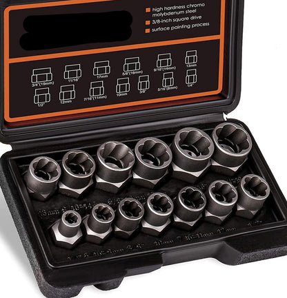 🔥 Limited-Time Deal – Don't Miss Out!|14-Piece Impact Bolt & Nut Extractor Socket Set