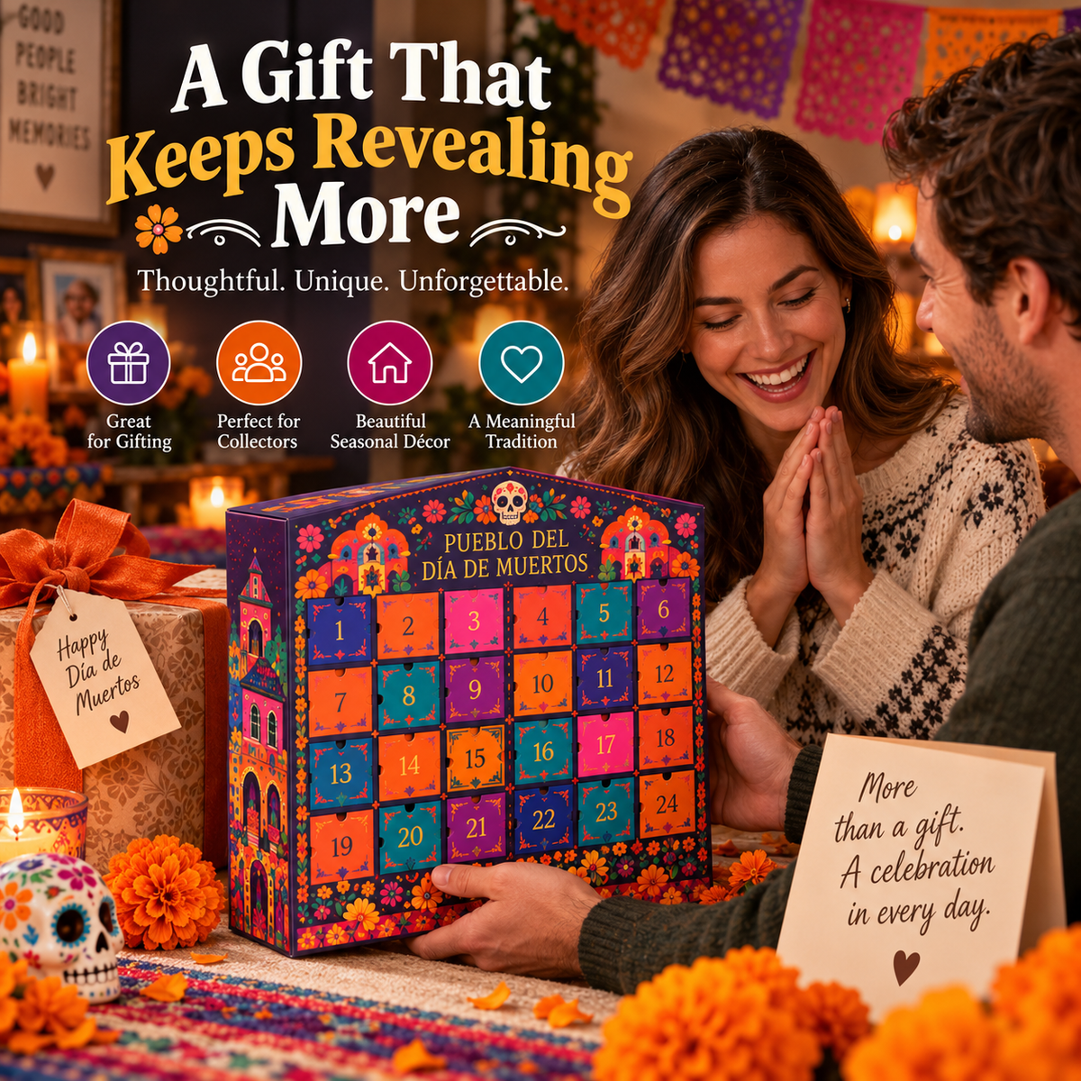 🌼 Pueblo del Día de Muertos 2026 – 24-Day Collectible Village Countdown