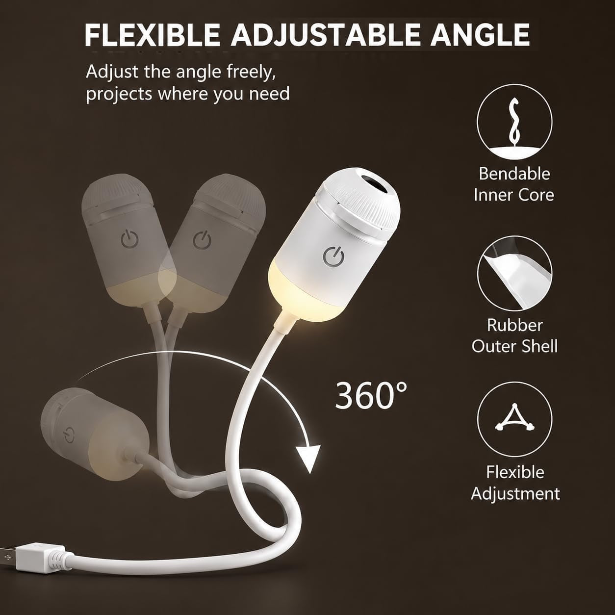 USB Projector Night Light | Multi-Slide Scenes & 3 Lighting Modes