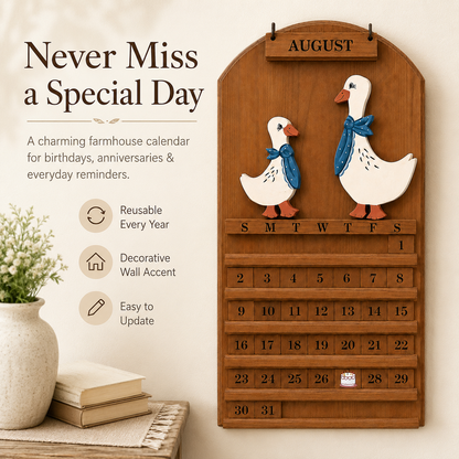 📅Goose Welcome Perpetual Farmhouse Calendar