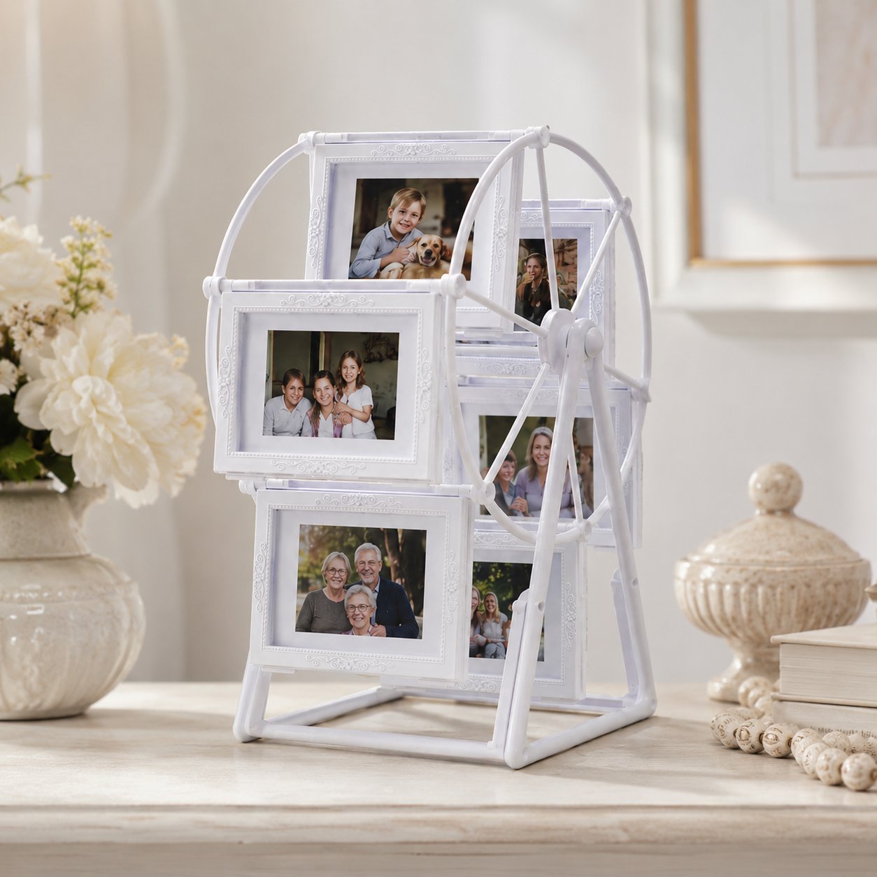 🎖️Rotating Ferris Wheel Photo Frame Vintage Home Family Display