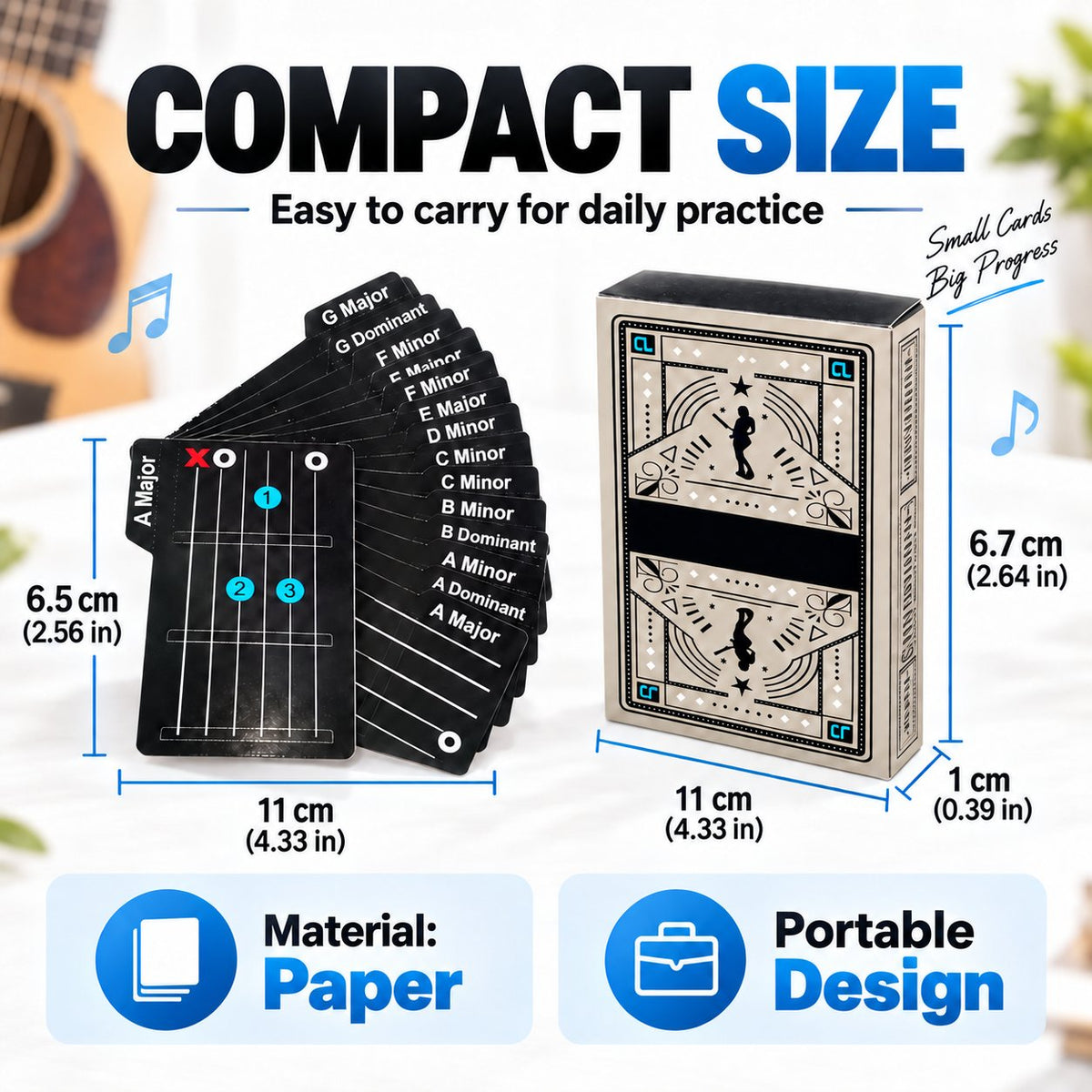 🎸✨ Guitar Chord Cards — Learn Chords Faster & Master Your Guitar Skills Easier