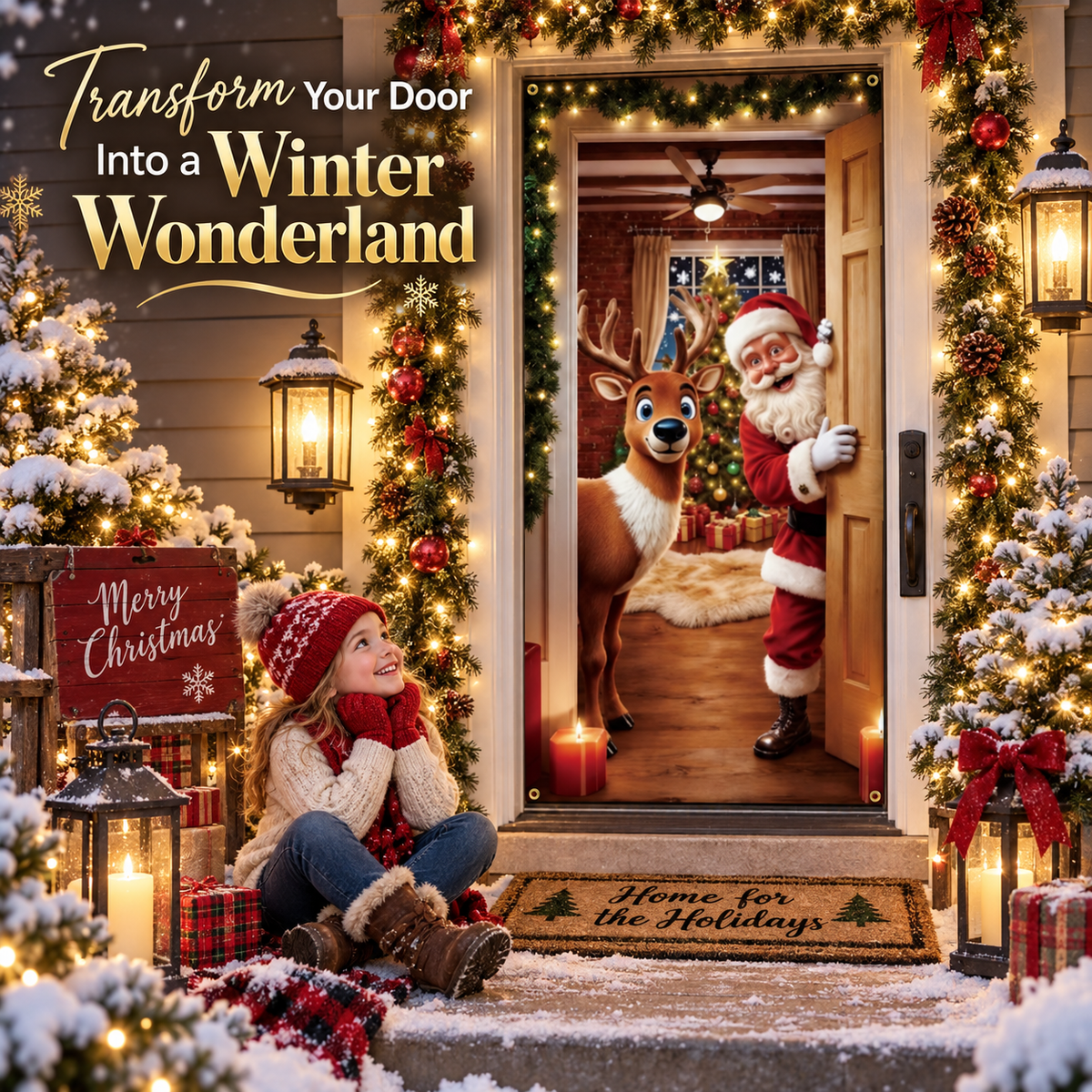 Give Your Front Door a Christmas Makeover – 7 Festive Designs
