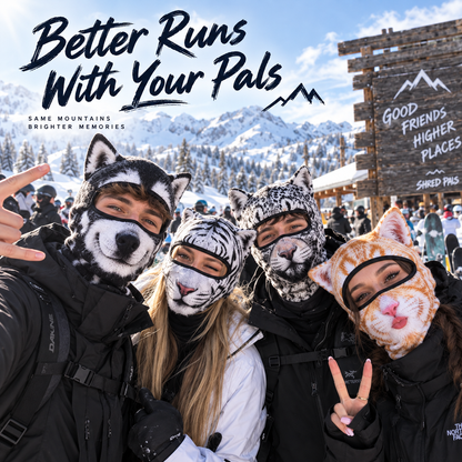 ❄️Animal-Print Ski Balaclava – Goggle & Helmet Friendly, 4 Styles