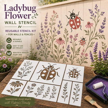 🌿Garden Bloom Wall Stencil Kit | DIY Garden Painting Templates for Every Space