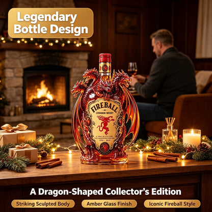 🐉 Dragon Sculpted Collector Bottle – Amber Home Bar Display