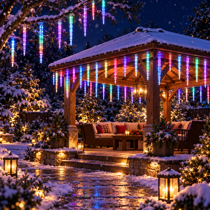 🔥 Up to 50% OFF – Outdoor Music-Sync Icicle Lights