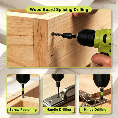 🧰🔩15-Piece Countersink Drill Bit Set – 1/4' Hex Shank, Depth Stop & Quick-Change Design