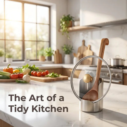 Thickened Stainless Steel Utensil Organizer, Rust Resistant Easy to Clean