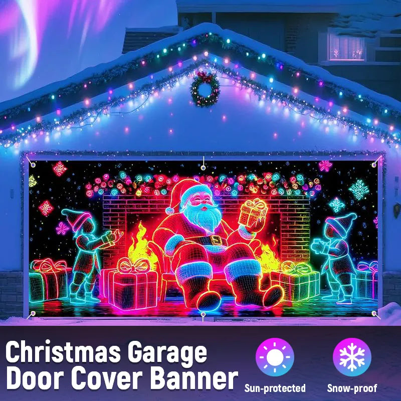🎄Christmas Sale! Christmas Garage Door Cover Banner