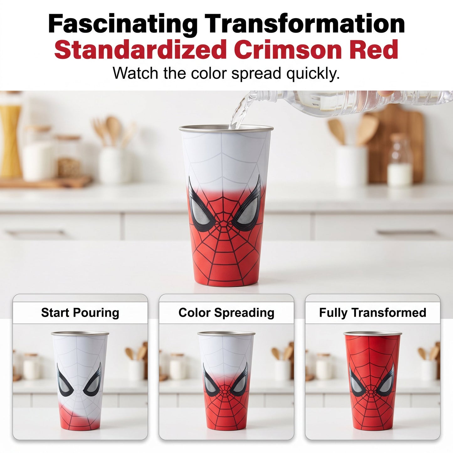 🕷 Spider Hero Color-Changing Tumbler