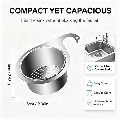 🦢💧Stainless Steel Swan Sink Strainer Basket