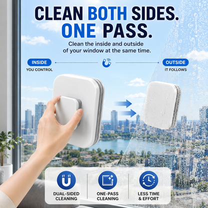 🧲6-in-1 Magnetic Window Cleaner-Clean Both Sides in One Pass