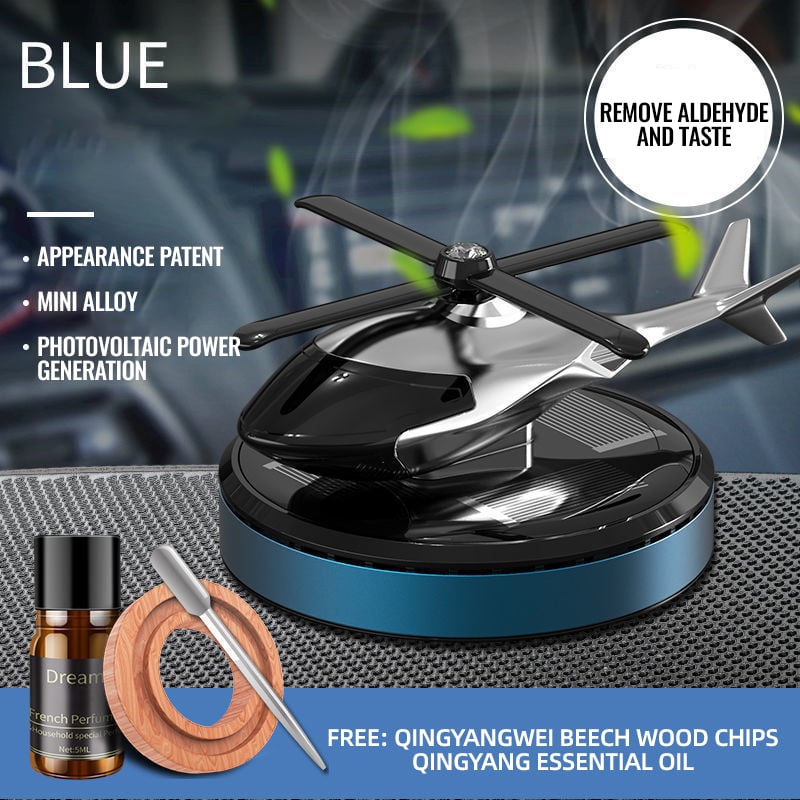 🚁Turn Sunlight Into Motion — Solar Helicopter Car Aroma Diffuser