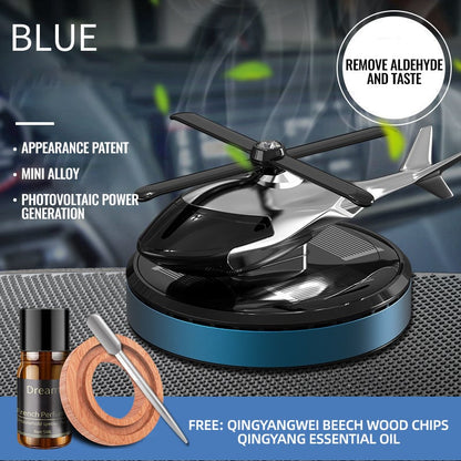 🚁Turn Sunlight Into Motion — Solar Helicopter Car Aroma Diffuser