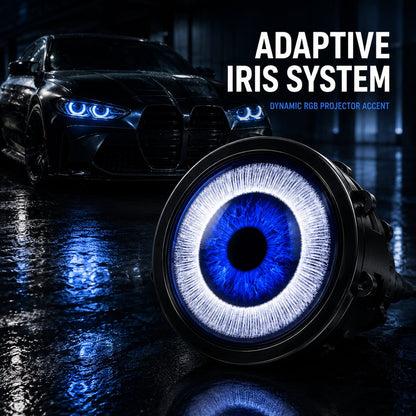 👁️Animated Demon Eye LED Projector Headlight Kit